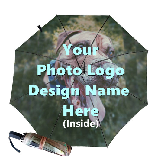 Personalisierte Mini-Regenschirme mit Logobild im Inneren