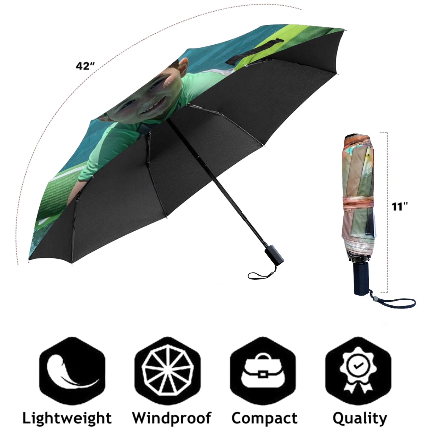 Benutzerdefinierter Mini-Regenschirm mit Design-Logo oder Bild
