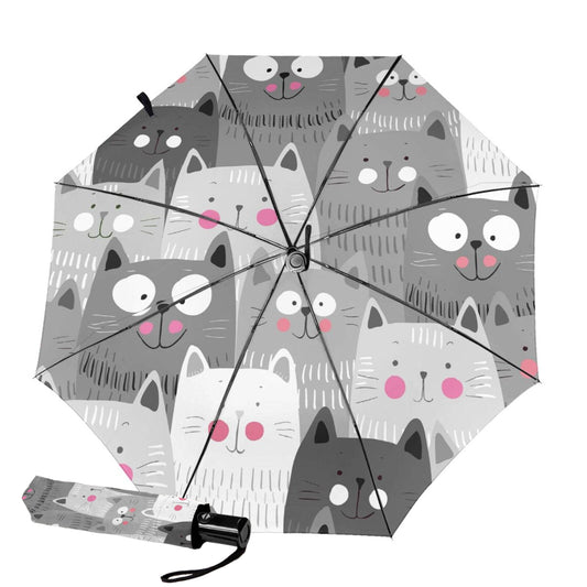 Niedliches Katzen-Design im kleinen Reiseschirm