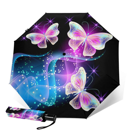 Parapluie compact pliable papillon onirique