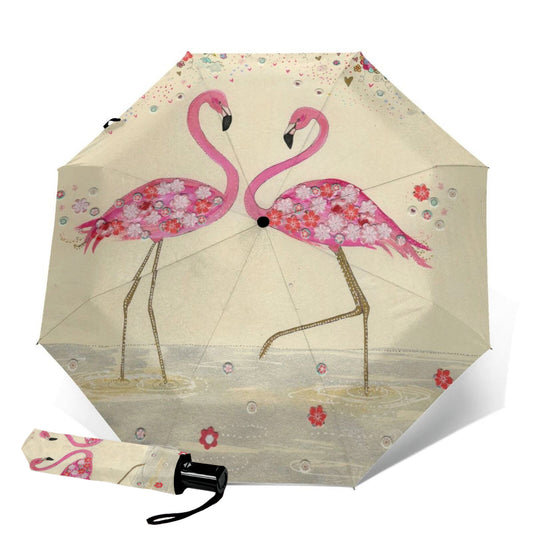 Flamingo-Paar-Taschenschirm