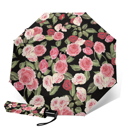 Parapluie de voyage pliable à imprimé floral