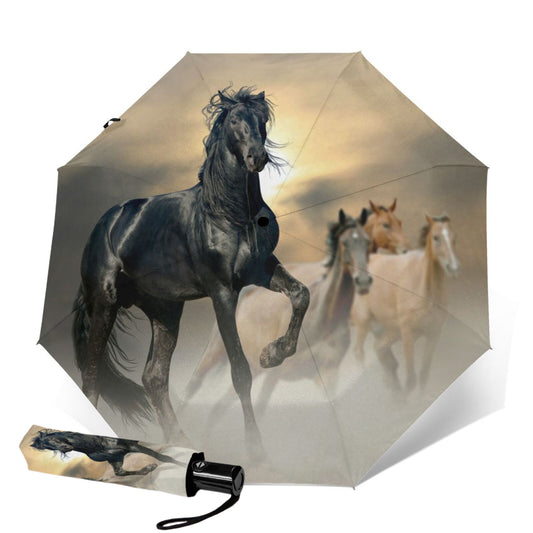 Petit parapluie pliable en forme de cheval