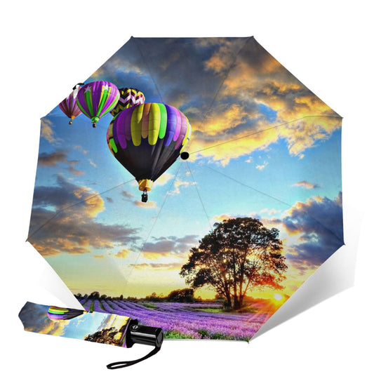 Parapluie pliable à motif montgolfière