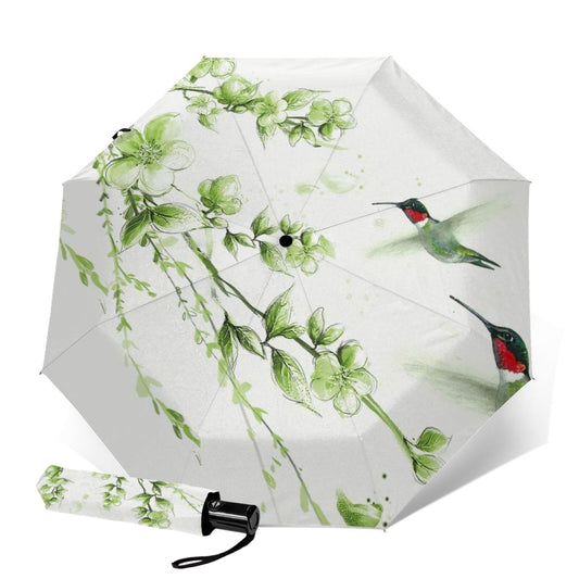 Faltbarer Regenschirm mit Kolibri-Aufdruck