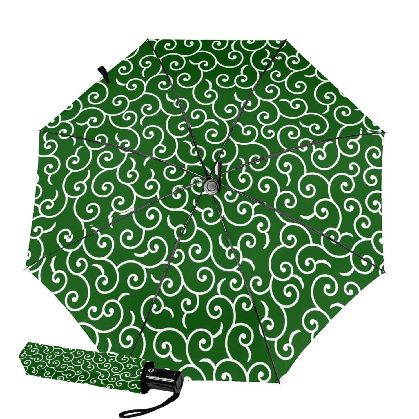 Parapluie pliable avec motif Karakusa à l'intérieur