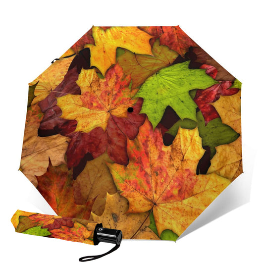 Parapluie de voyage pliable à feuilles d'érable