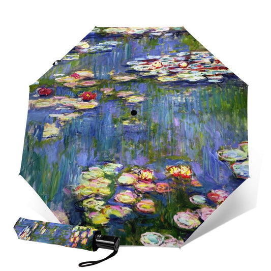 Monet Seerosen Faltbarer Regenschirm