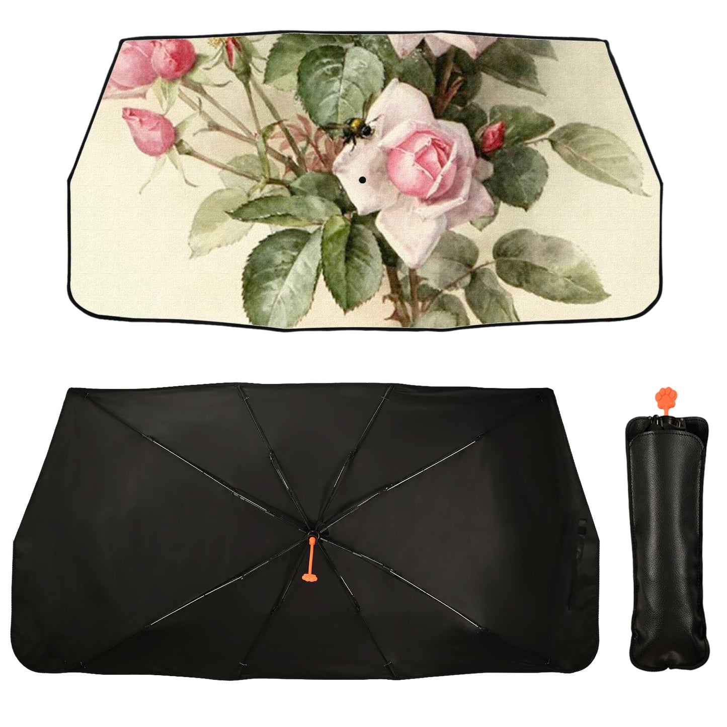 Pare-soleil de voiture au design pivoine