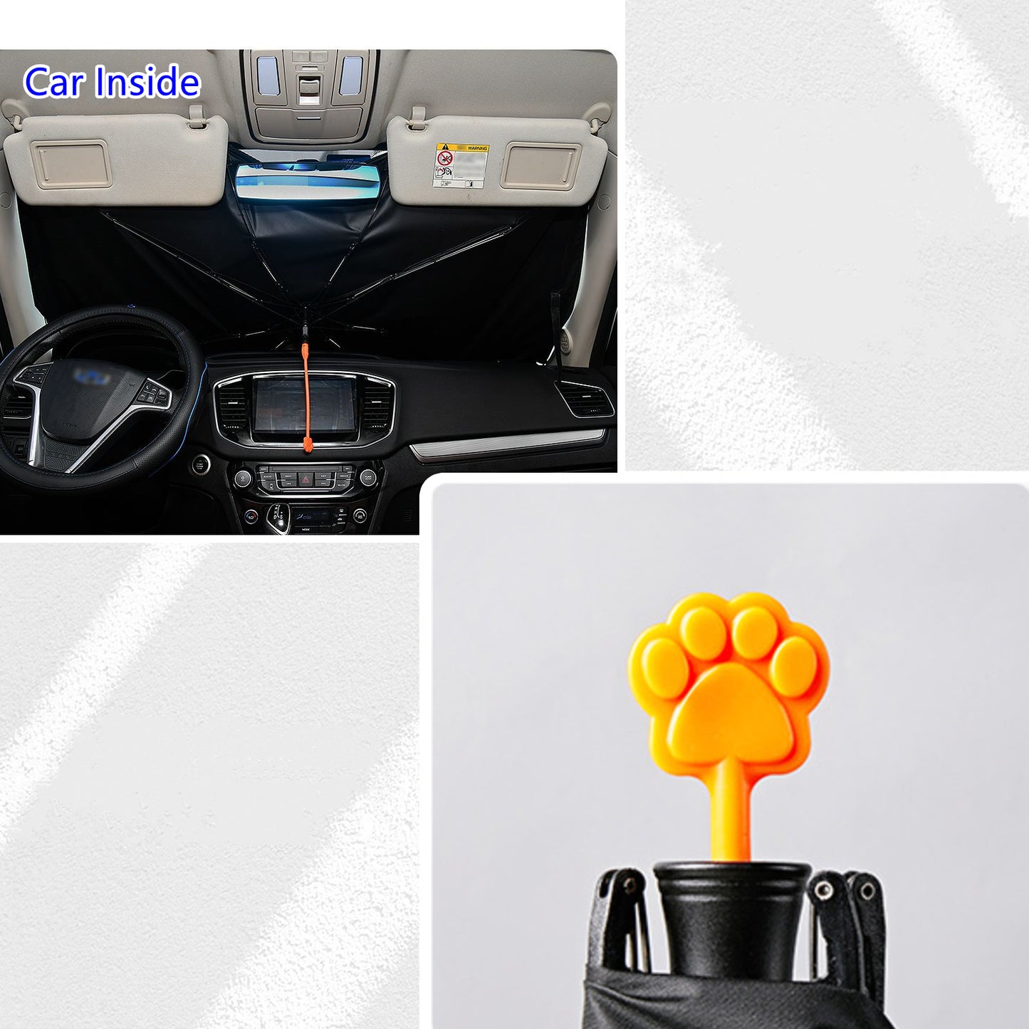 Pare-soleil de pare-brise de voiture à motif floral rose