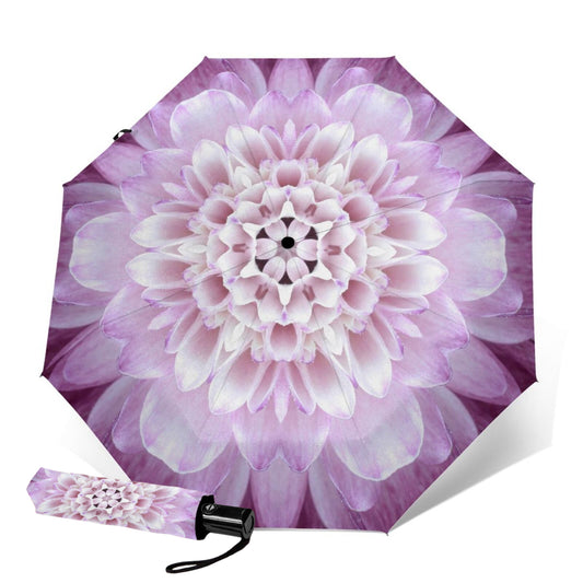 Parapluie de voyage compact à fleurs violettes