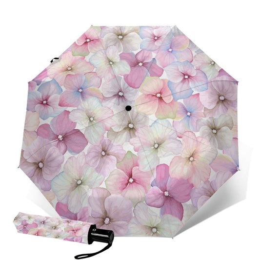 Petit parapluie compact à pétales violets