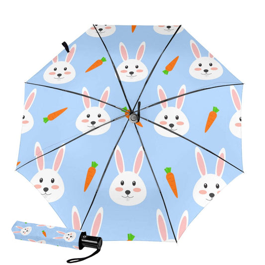 Motif de lapins amusants à l'intérieur d'un petit parapluie compact