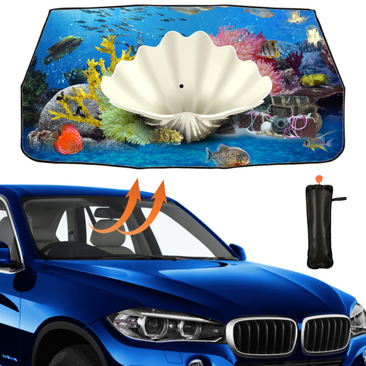 Pare-soleil de voiture en coquillage