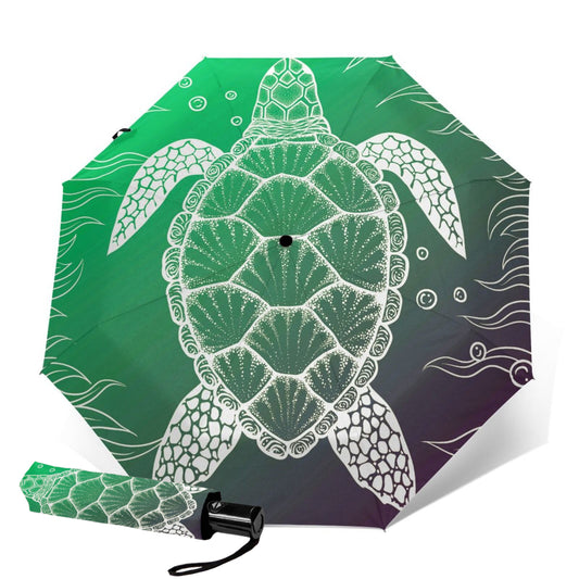 Petit parapluie de voyage pliable tortue de mer