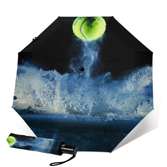 Parapluie compact pliable imprimé flocon de neige