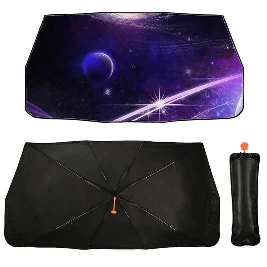 Faltbarer Auto-Sonnenschirm im Space-Design