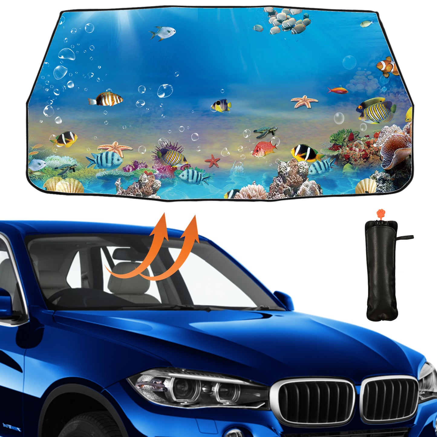 Der Unterwasserwelt-Sonnenschutz für die Windschutzscheibe des Autos