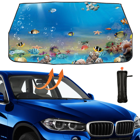 Der Unterwasserwelt-Sonnenschutz für die Windschutzscheibe des Autos