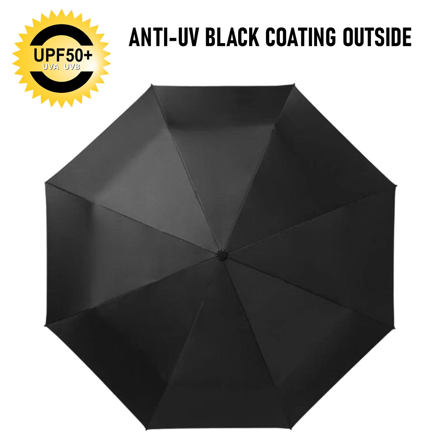 Parapluie de voyage pliable avec motif tigre à l'intérieur
