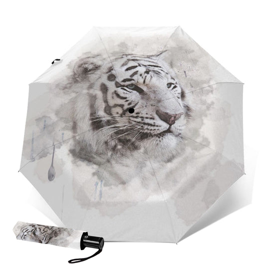 Parapluie pliable à imprimé tigre