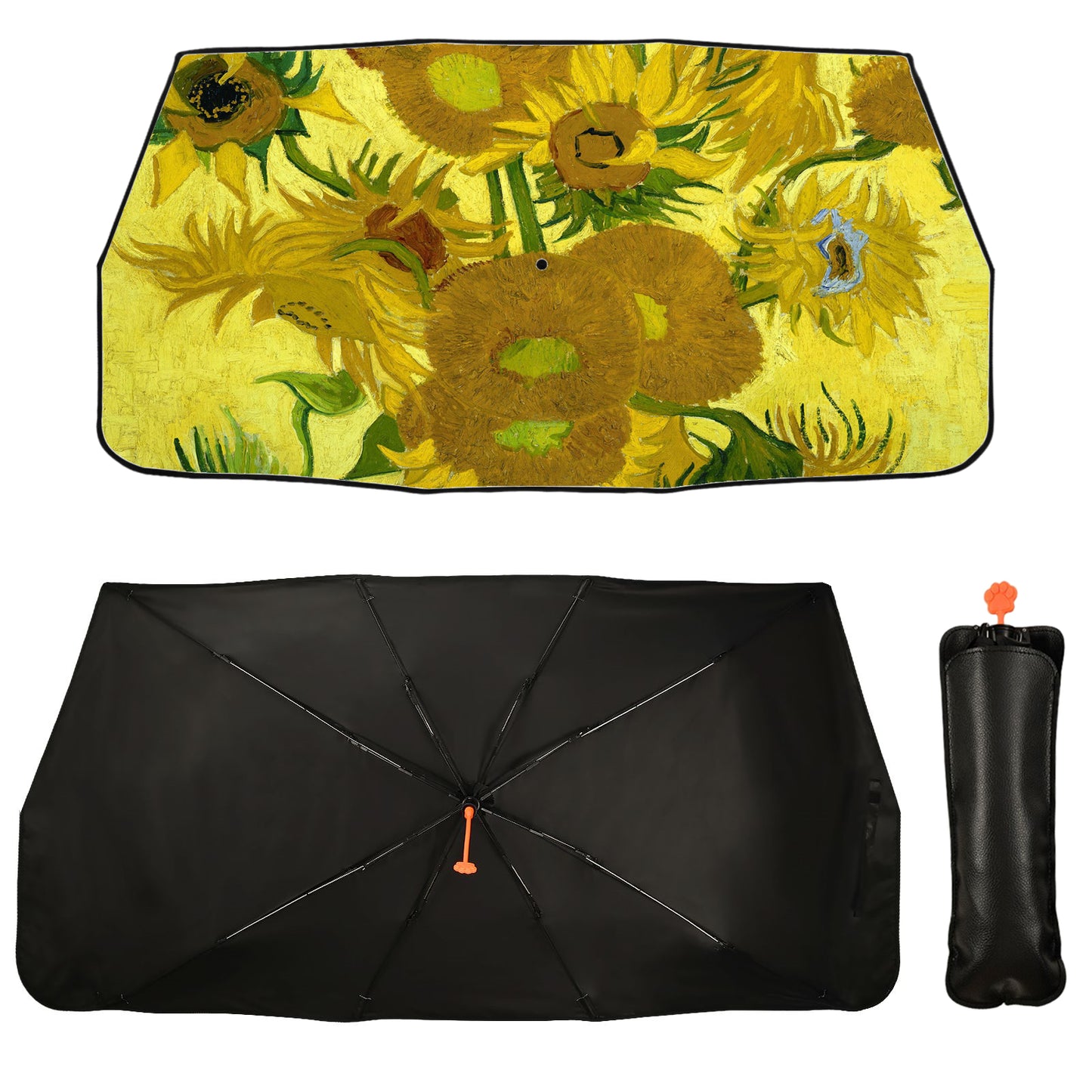 Van Gogh Sonnenblumen Windschutzscheiben-Regenschirm