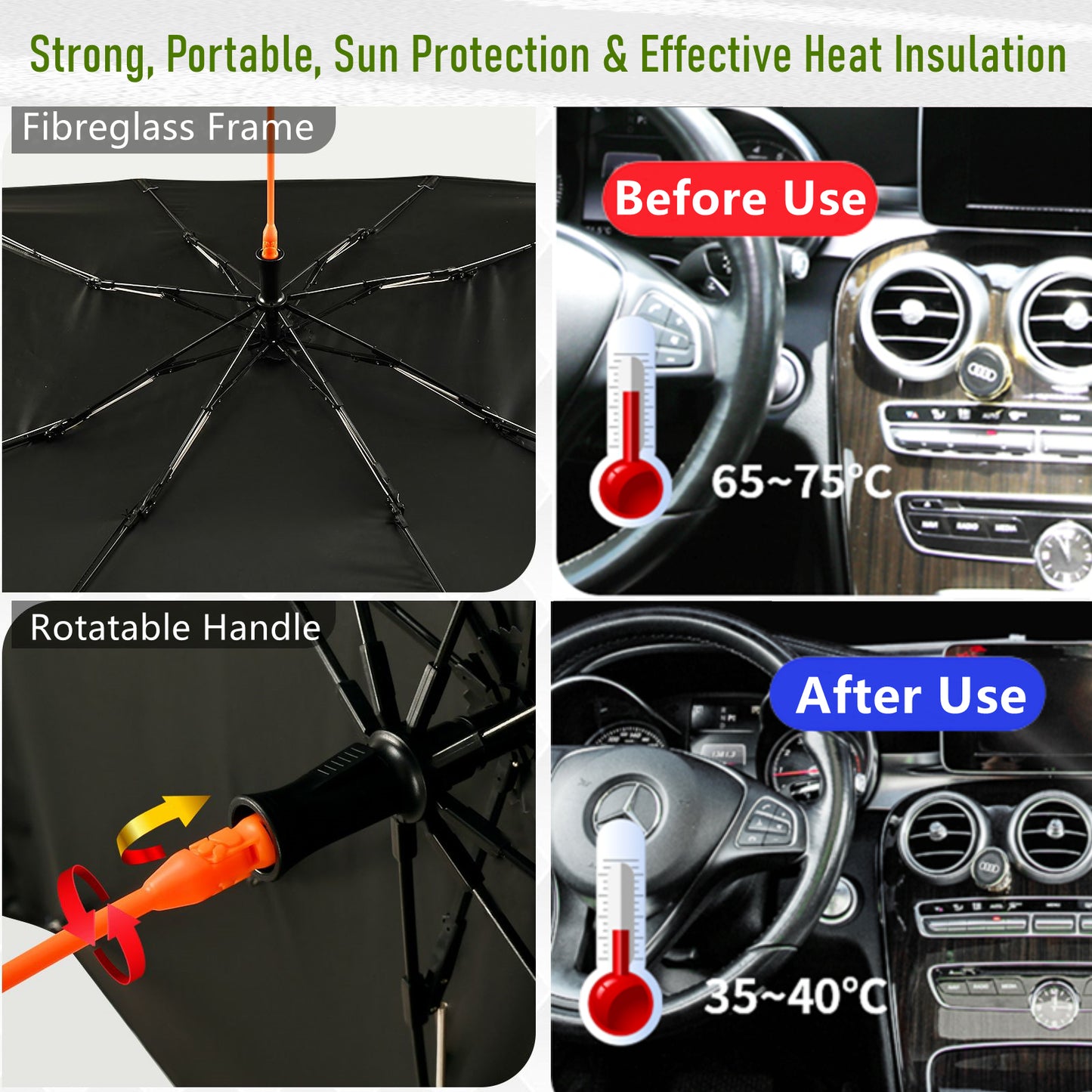Pare-soleil de voiture au design pivoine