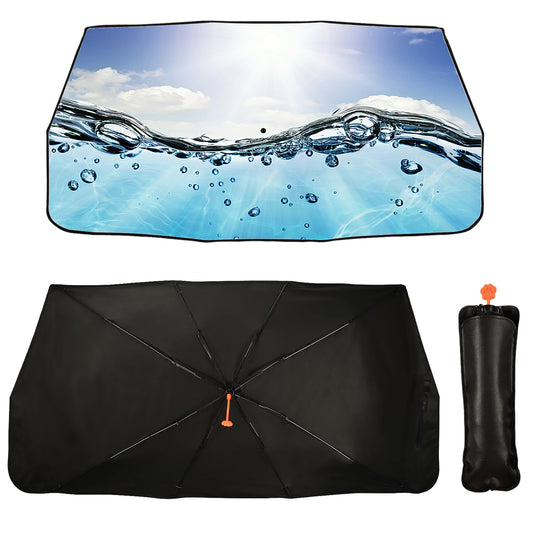Sonnenschein und Wassertropfen Sonnenschirm im Regenschirm-Stil fürs Auto