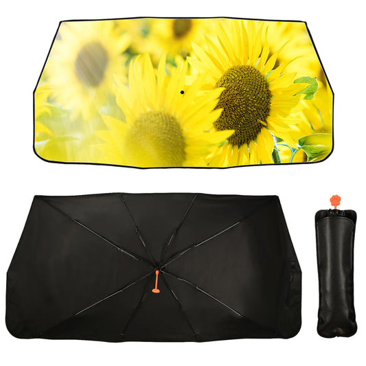 Gelber Sonnenblumen-Sonnenschirm für die Windschutzscheibe