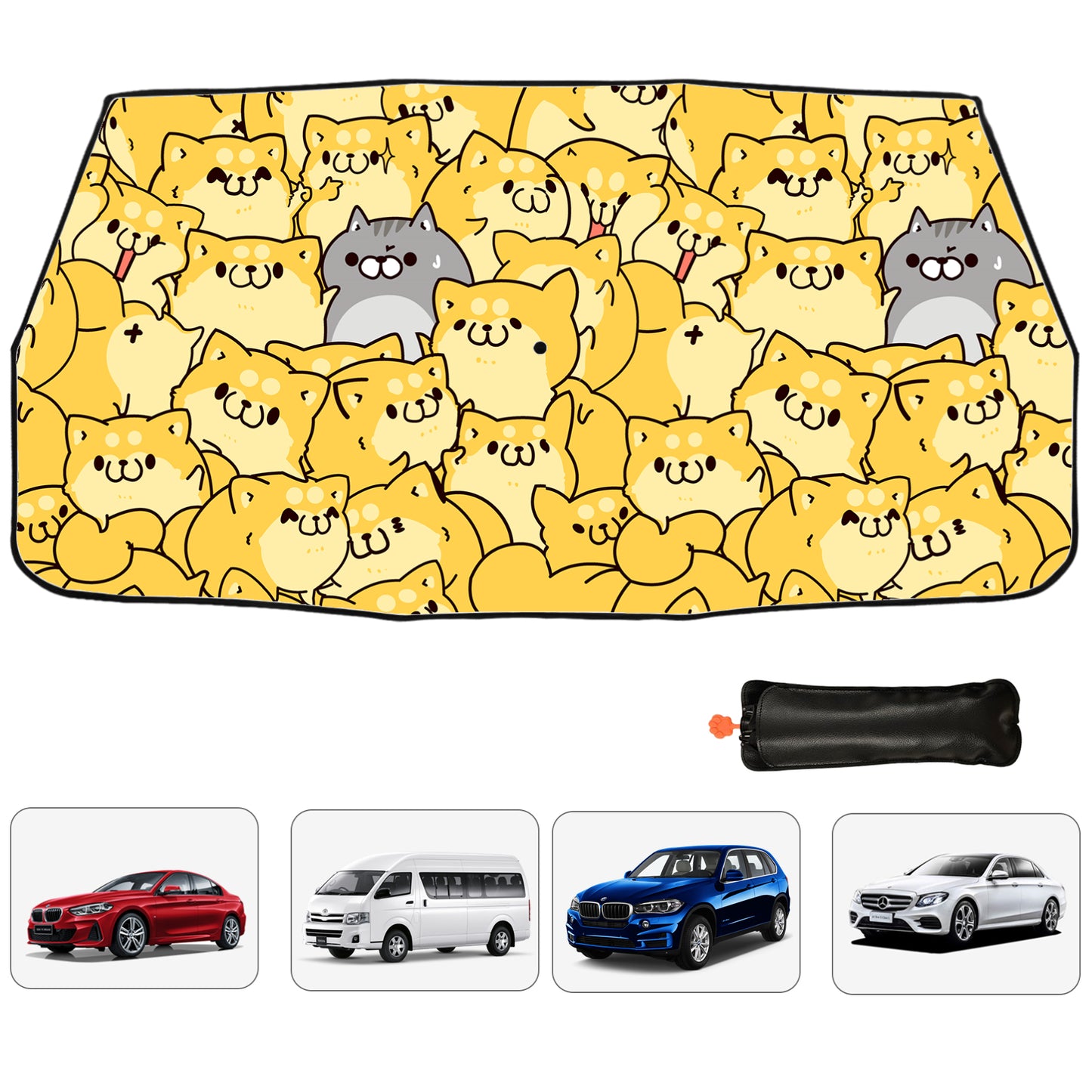 Adorables chats, parapluie pare-brise de voiture