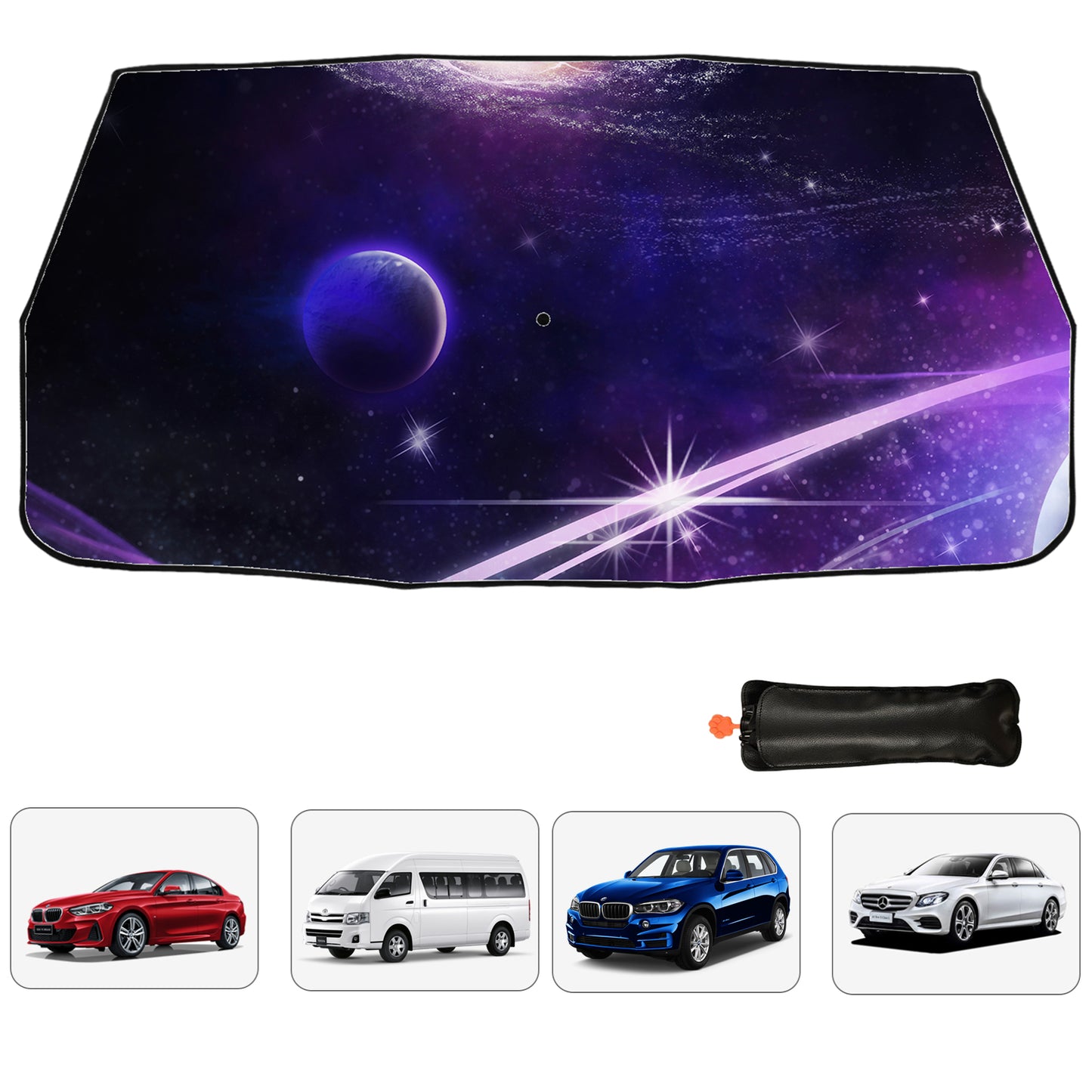 Faltbarer Auto-Sonnenschirm im Space-Design