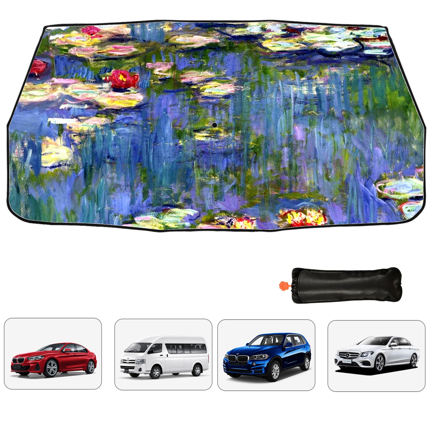 Monet Seerosen Auto Sonnenschirm Regenschirm