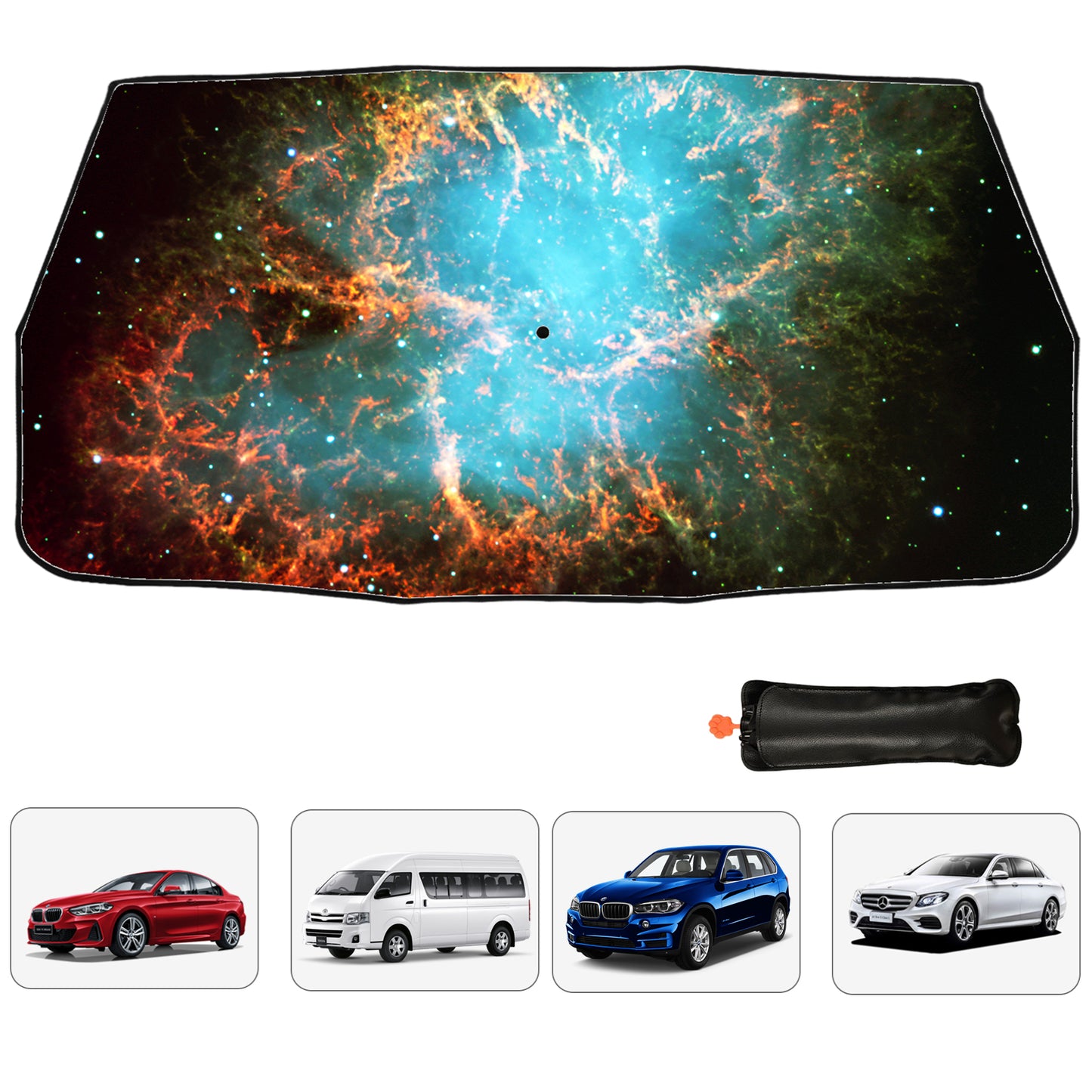 Regenschirm-Windschutzscheiben-Sonnenschutz mit Galaxie-Design