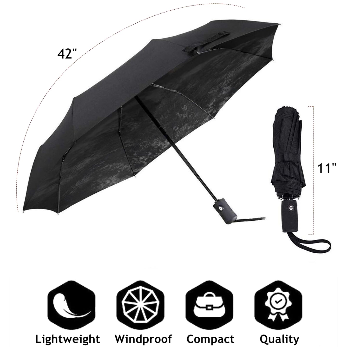 Small Travel Umbrella With Hawkeye Print Inside