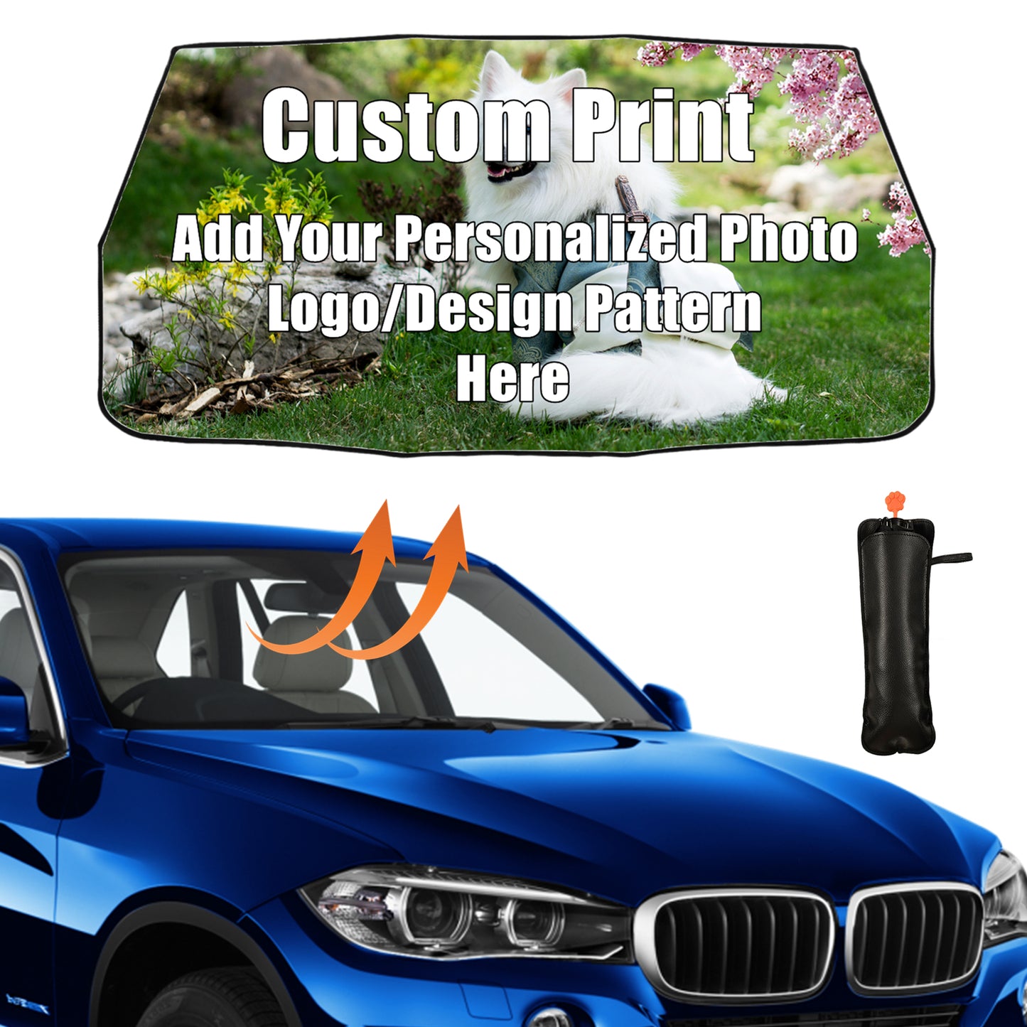 Custom Car Windshield Sun Shade Umbrellas