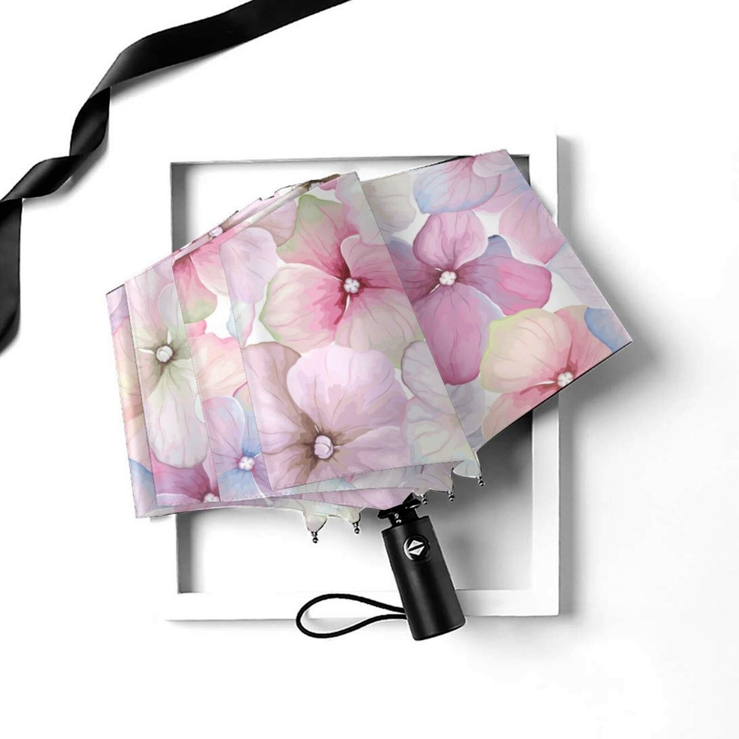 Petit parapluie compact à pétales violets