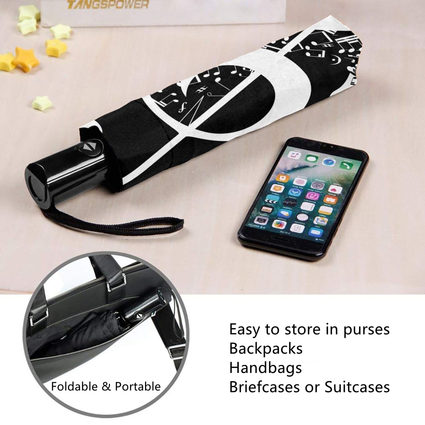 Small Folding Umbrella With Music Girl Inside