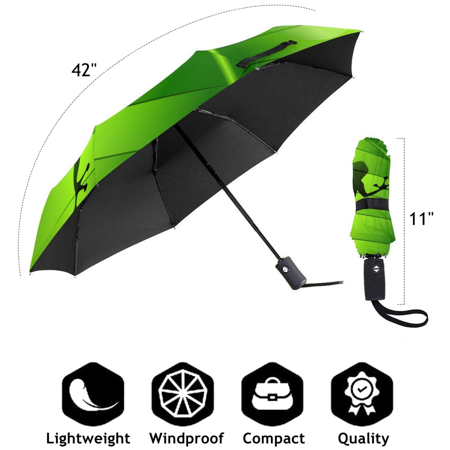 Parapluie pliable en forme de grenouille amusante