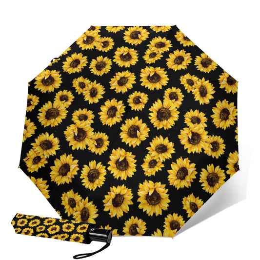 Klassischer Taschenschirm mit Sonnenblumenmotiv