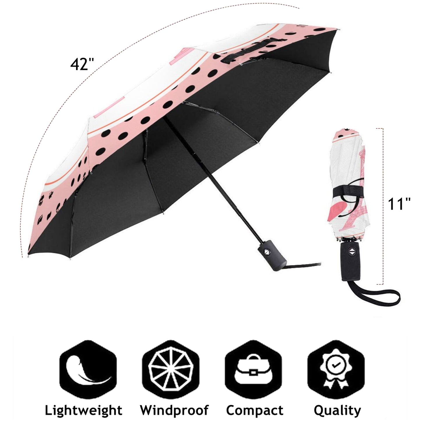Parapluie compact I Love Paris