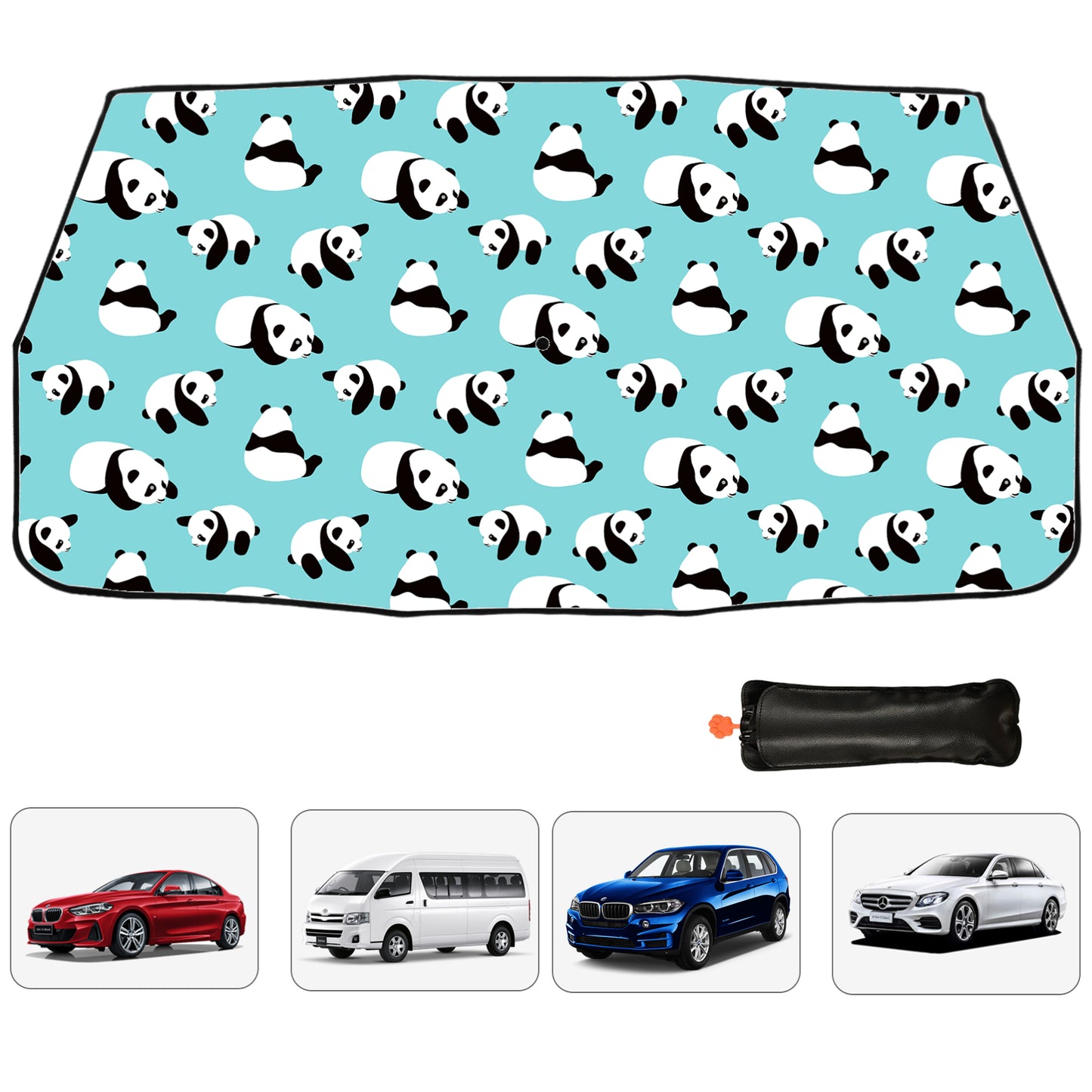 Roter Panda Auto-Sonnenschutz für die Windschutzscheibe
